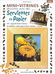 Mini-vitrines décorées avec des serviettes en papier