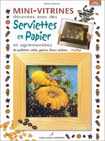 Mini-vitrines décorées avec des serviettes en papier