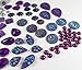 400 Pcs of Assorted Purple Pearl Finish, Iridescent Flat Back Tear Drop Beads Cabochons Assorted Sizes 4mm-18mm