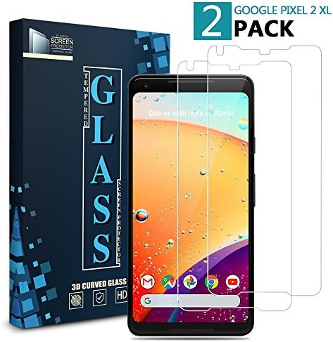 Google Pixel 2 XL Screen Protector,Bigear Tempered Glass [Ultra Clear][Anti Scratch][Bubble Free][Easy to Install] HD Clear Tempered Glass Screen-Protector Film for google pixel 2 xl 2018(2-Pack)