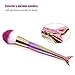 12PCS Makeup Brush Set, 10PCS Professional Mermaid Makeup Brushes + 1PCS Brush Egg + 1PCS Silicone Sponge for Foundation Eye Shadow Eyebrow Eyeliner Blush Powder or Creams