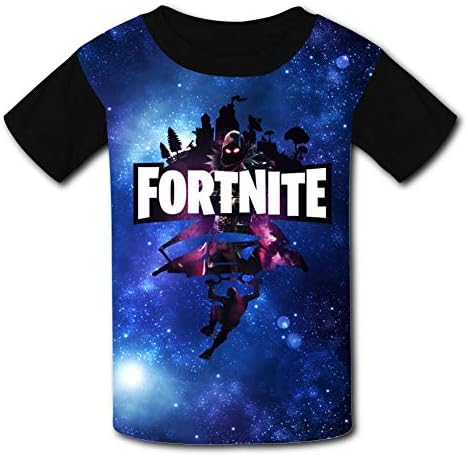 Aharyoa Kids for-tni-te Logo Raven Pattern Casual T-Shirt Youth Short Sleeve