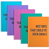 5 PCS Notebook Journal, Notebooks for Work, Note Taking Writing Funny Office Accessories Gag Gifts for Coworker Friend Colleague Mentor Leader Graduation Friendship 5.7 x 8.3 Inches 40 Sheets