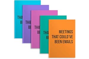 GHUSDFM 5 PCS Notebook Journal, Notebooks for Work, Note Taking Writing Funny Office Accessories Gag Gifts for Coworker Friend Colleague Mentor Leader Graduation Friendship 5.7 x 8.3 Inches 40 Sheets