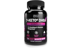 Zeal Naturals 7-Keto DHEA Complex with L-Carnitine & L-Tartrate | + BioPerine | Energy & Focus Support, Burn | 430mg per Serving | 4-Month Supply