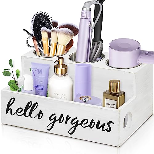 UNISTYLE Support de sèche-cheveux pour comptoir - Support pour sèche-cheveux - Organisateur d'accessoires pour cheveux pour salle de bain - Rangement et accessoires de coiffure