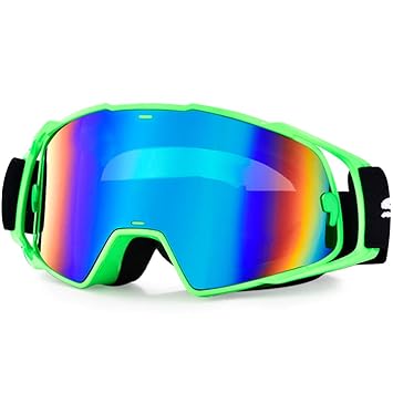 Snowledge Motocross Brille, MX Brille Herren, Sportsonnenbrille UV400 Crossbrille Downhill Brille Winddicht Staubdicht Kratzf