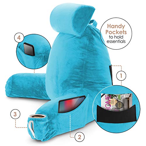 Nestl Reading Pillow Covers, (Cover ONLY) Extra Large Bed Rest Pillow