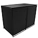 vidaXL Double Wheelie Bin Shed Poly Rattan Black Dustbin Shed Waste Bin Hider