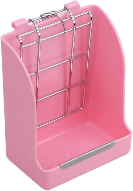 Amazon Co Jp Moonring 牧草 フィーダー ウサギ 小動物 モルモット チンチラ スタンド 食器 餌入れ 牧草用 牧草入れ 噛む防止 ピンク ホーム キッチン