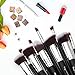 Qivange Makeup Brushes Synthetic Powder Foundation Eyeshadow Lip Kabuki Brush Set with Pouch