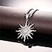 U7 Brand 2017 Big Flower Charm Necklace Rhinestone Crystal 18K Gold Plated Chain & Big Sun Flower Pendant for Women/Men