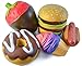 Angry-Wolf Jumbo Squishies 5 Pack | Squishy Ultra Soft & Slow Rising Kawaii Toys | Ice Cream, Strawberry, Donut, Hot Dog, Hamburger | Stress Relief Toy Set | Squeeze Scented Gift For Kids, Adults
