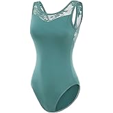 ModLatBal Women and Grils Lace Tank Leotards for Ballet Dance