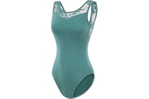ModLatBal Women and Grils Lace Tank Leotards for Ballet Dance
