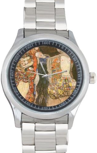 Mens Waterproof Watch Gustav Klimt Artwork Metal Quartz Wrist Watch