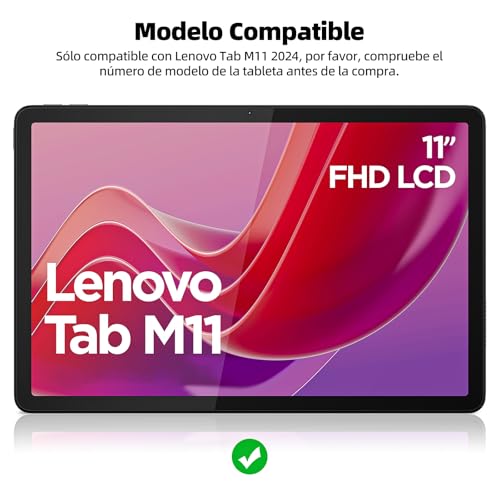 Capa com Teclado para Lenovo Tab M11 2024 11 Polegadas, Layout em Português Brasileiro Teclado com Capa para Lenovo Tablet M11 2024 de 11 Polegadas, Preto