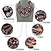 Holylove Women Statement Necklace Bling Pink Choker Fashion Large Costume Jewelry with Gift Box-HLXL839