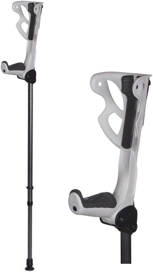 QULONG Forearm Crutches - Lightweight Arm Cuff Crutch - Adjustable, Ergonomic Aluminum Alloy Crutch, for Standard and Tall Adults, Shock Absorber, Non-Slip,M