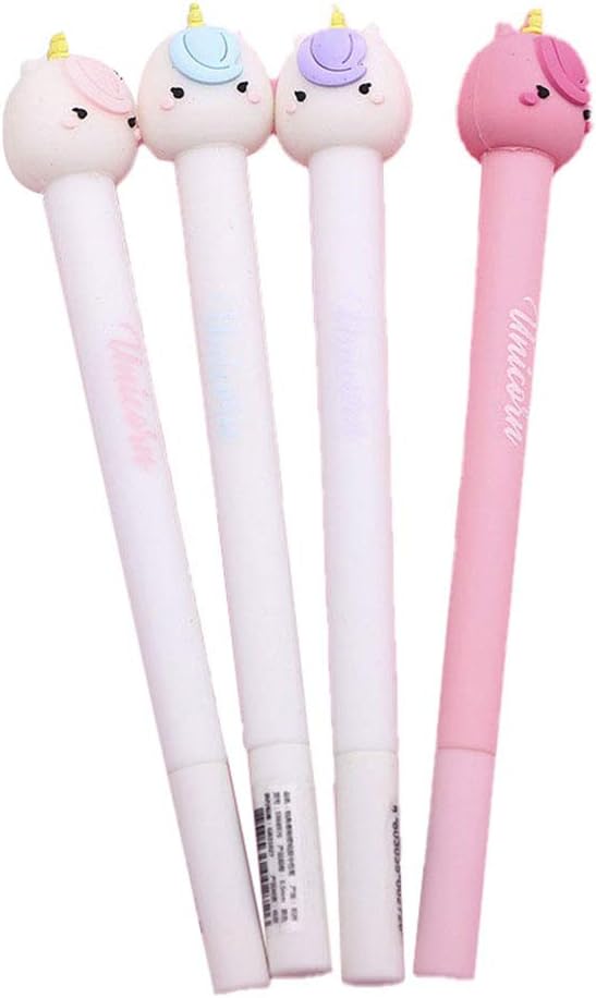 WEIMAY Gel Ink Pens 4Pcs Unicorn Silicone Gel Pen Kawaii Stationary School Supplies