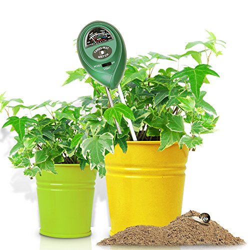 LELONG Soil Tester, 3 in 1 Soil Test Kit Moisture, Light & pH Meter for Plant, Vegetables, Garden, Lawn, Farm, Indoor & Outdoor Use (No Battery Need & 2019 Update)