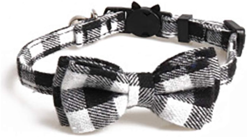 Cat Collar Breakaway with Cute Bow Tie and Bell Adjustable Pet Collar for Kitty and Puppy