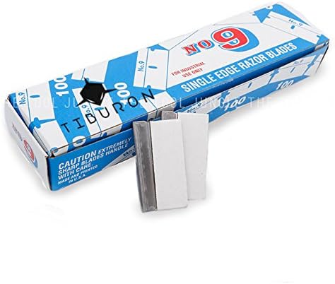 Single Edge Razor Blades Made in USA- NO.9 Steel Box of 100