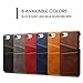 FlyHawk Slim Leather Thin Minimalist Front Pocket Wallets for Men Women Khaki Small Size