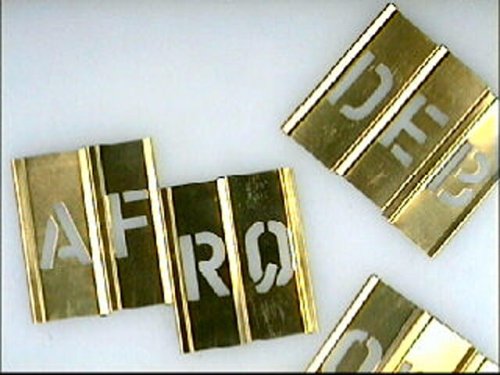 Stencils Set of Pp Brass Locking Stencils - Letters 1in