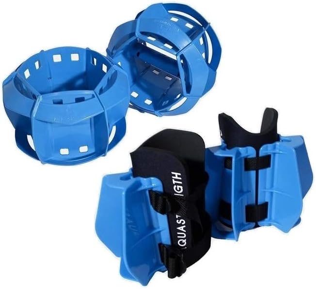 Aquastrength Aquatic Fitness Total Body Bundle. Maximum Resistance Bells and fins for Upper Body and Lower Body Training.
