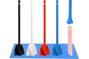 MLIFE Epoxy Resin Mixer Paddles - Paint Mixer & Epoxy Mixer for Drill Attachment, Reusable Paint Stirrer Drill Paddles for Mix Epoxy Resin, Stirring Spoon, Silicone Spatula and Silicone Mat