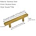 goldenwarm 3in Gold Drawer Pulls Brushed Brass Cabinet Pulls 15 Pack - LS1212GD76 Gold Drawer Knobs Kitchen Hardware Bathroom Cabinet Knobs Door Handle 5in(128mm) Overall Length