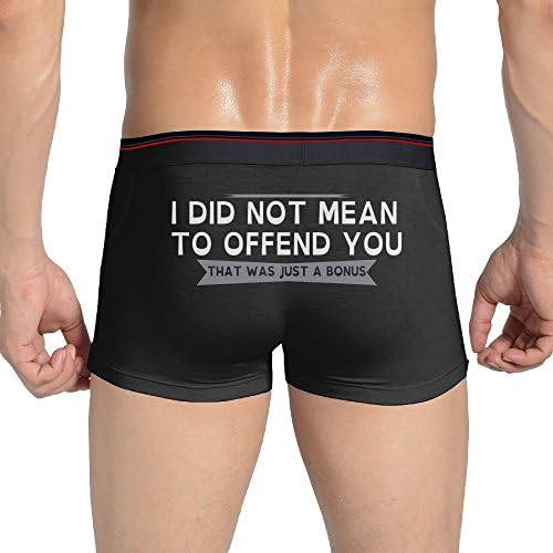Xinbo I Did Not Mean To Offend You Mens Sexy Boxer Briefs XX-Large Black