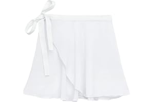 Zando Toddler Ballet Skirts for Girls Flowy Chiffon Ballet Skirt Women Adult Dance Wrap with Tie Adjustable Waistband