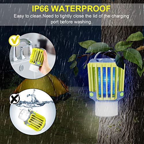 RUNACC Camping Lantern LED Flashlight Bug Zapper - Portable IP66 Waterproof Tent Light with 2000mAh Rechargeable Battery