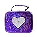 Girls Flip Sequin Lunch Box Insulated Lunch Tote Bag for Kids Glitter Mermaid Lunch Box for School Work Travel Picnic