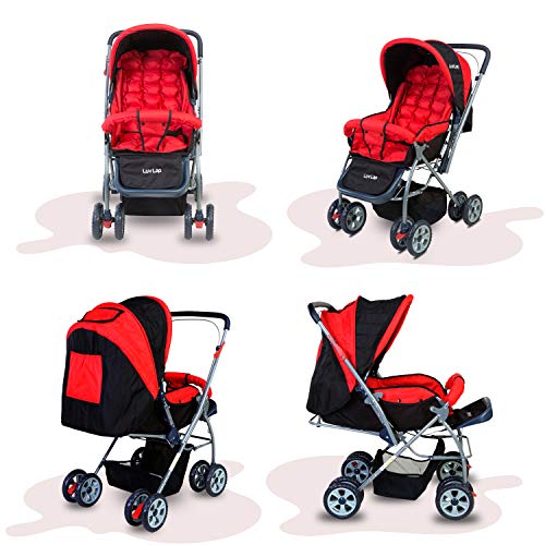 luvlap baby stroller pram starshine light red