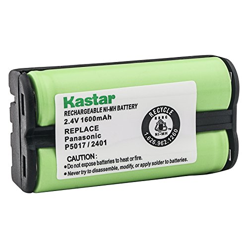 Kastar Cordless Phone Battery Ni-MH, 2.4 Volt, 1600 mAh Replacement for Vtech 80-5017-00-00 VT00-2421 VT20-2420 VT20-2430 2431 2461 Panasonic HHR-P546A KX-TG1000N KX-GTA100N GE TL96511 36511