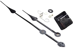 High Torque Silent Quartz Clock Movement Mechanism with 18mm Shaft for 50-60cm, Long Hands Compatible for Wall Clock Replacem