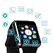 Junwei Smart Watch Color Touch Screen Bluetooth Smart Watch Sports Smart Watch TF/SIM Card Slot Smart Watch Multi Function Smart Watch Compatible with Samsung Android iPhone iOS Kids Women Men