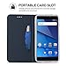 BLU VIVO 8 case, KuGi BLU VIVO 8 case, Ultra-Thin BW Style PU Cover + TPU Back Stand Case for BLU VIVO 8 Smartphone (Navy)