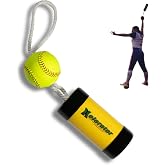 The Ultimate Xelerator Fastpitch Softball Pitching Trainer - 12" Premium Leather Ball, Improve Speed &amp; Accuracy, Quick Warm-Ups, No Catcher Needed - Made in USA