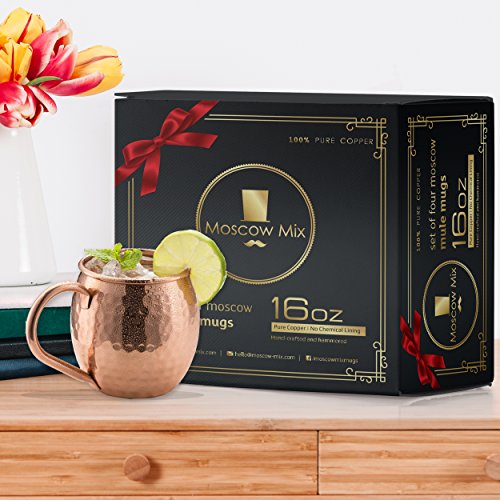 4 Moscow+Mule+Copper+Mugs+Set