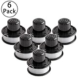 X Home 6-Pack Durable ST4000/ST4500 Trimmer Spools, RS-136 Compatible with Black and Decker Weed Eater, Easy to Install