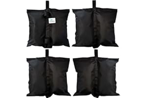 Ontheway Sand Bags for Canopy Tent, Heavy Duty Weights Sandbags, 4pcs-Pack (Black)