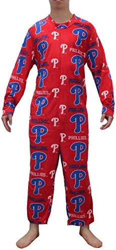 PHI Phillies Mens One-Piece Polar Fleece Romper XL Multicolor