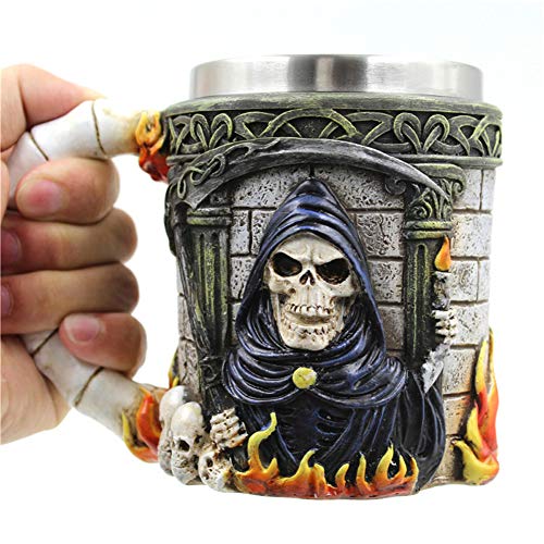 3D Stainless Steel Skull Skeleton Mug - Image 8