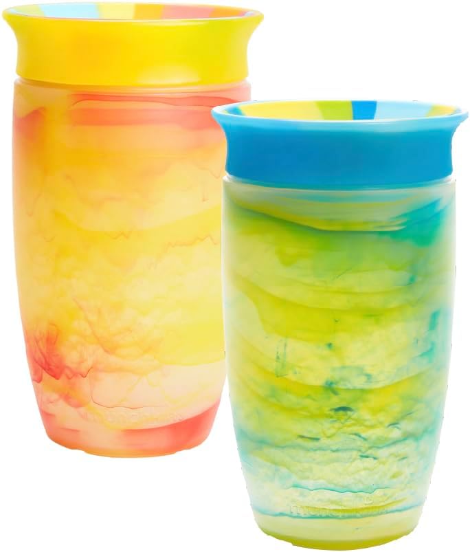 Munchkin Miracle 360 12m+ 10oz Sippy Cup 2 Pack Blue Yellow BPA-Free