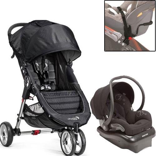 Baby Jogger City Mini Mico AP Travel System - Devoted Black - Black/Gray