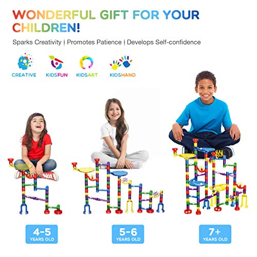 image for FUNTOK Marble Run Set - 122Pcs Marble Race Track Marble Maze Game Buil